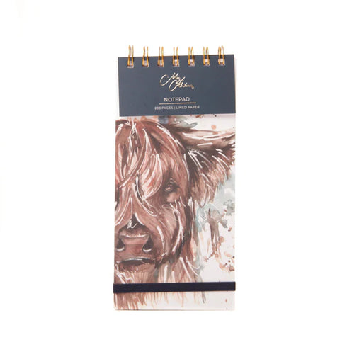 'The Hebrides' Highland Cow Notepad